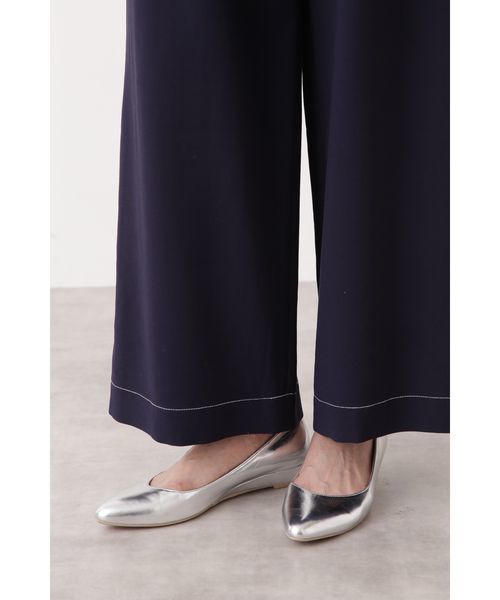 NATURAL BEAUTY BASIC（ナチュラルビューティーベーシック）の「配色ステッチワイドパンツ（その他パンツ・レディース・ネイビー/キャメル・SMALL/MEDIUM）」の12枚目の写真