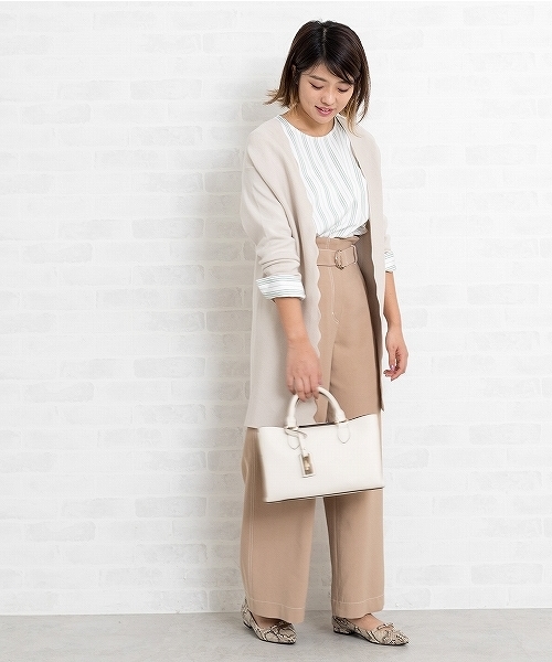 NATURAL BEAUTY BASIC（ナチュラルビューティーベーシック）の「配色ステッチワイドパンツ（その他パンツ・レディース・ネイビー/キャメル・SMALL/MEDIUM）」の15枚目の写真