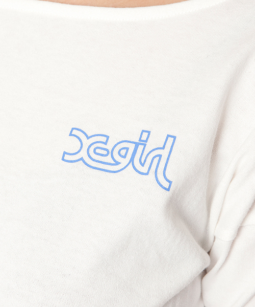 X-girl（エックスガール）の「BASIC DRESS（ワンピース・レディース・ネイビー/ホワイト/マルチ/ブラック/アッシュグレー・1/2）」の8枚目の写真