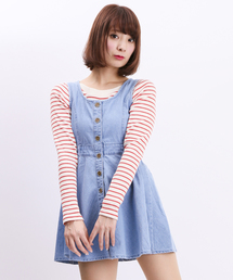 WEGO | WEGO/前ボタンデニムワンピース(ワンピース)