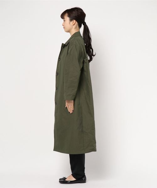 GLOBAL WORK(グローバルワーク)の「ステンカラーロングコート /830037(ステンカラーコート・レディース・ベージュ/カーキ・FREE)」の5枚目の写真