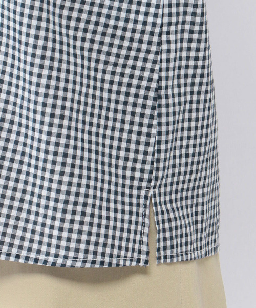 Petit Honfleur（プチオンフルール）の「◇カタログ掲載◇【麻シリーズ】刺しゅうギンガムチェックブラウス（シャツ/ブラウス・レディース・ブラック/ネイビー・11号/9号/13号）」の9枚目の写真