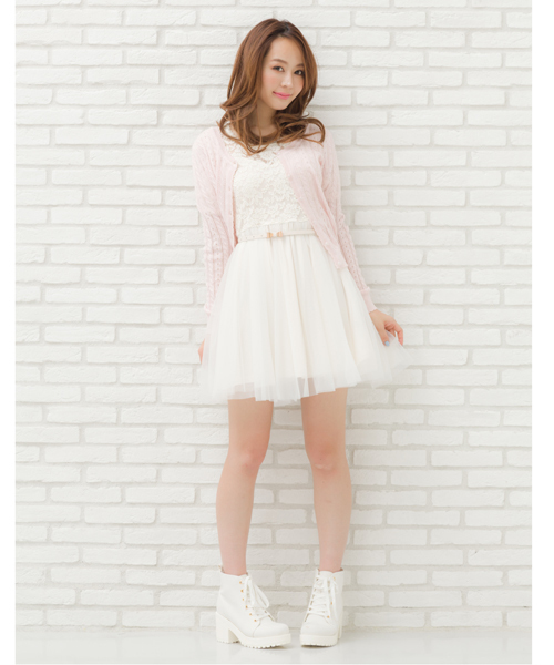 INGNI(イング)の「パターンメッシュカーディガン-2014SS-(カーディガン/ボレロ・レディース・オフホワイト/サックスブルー/ネイビー/イエロー/ピンク/ラベンダー/レッド・MEDIUM)」の15枚目の写真