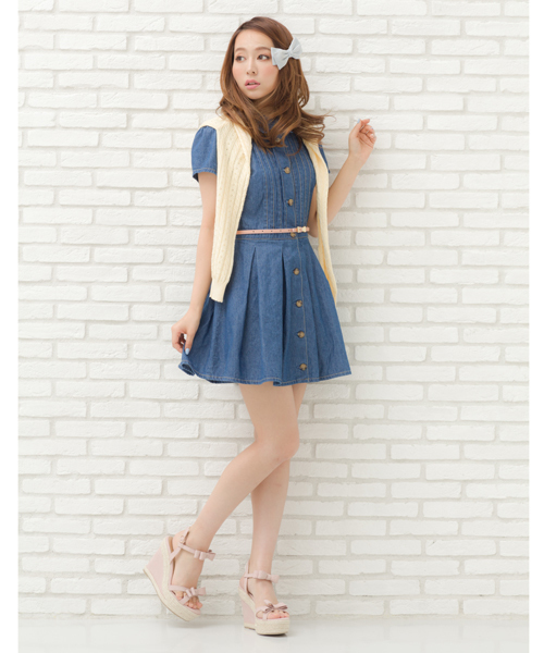 INGNI(イング)の「パターンメッシュカーディガン-2014SS-(カーディガン/ボレロ・レディース・オフホワイト/サックスブルー/ネイビー/イエロー/ピンク/ラベンダー/レッド・MEDIUM)」の16枚目の写真