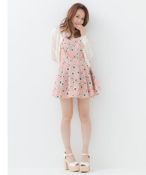 INGNI(イング)の「パターンメッシュカーディガン-2014SS-(カーディガン/ボレロ・レディース・オフホワイト/サックスブルー/ネイビー/イエロー/ピンク/ラベンダー/レッド・MEDIUM)」の17枚目の写真