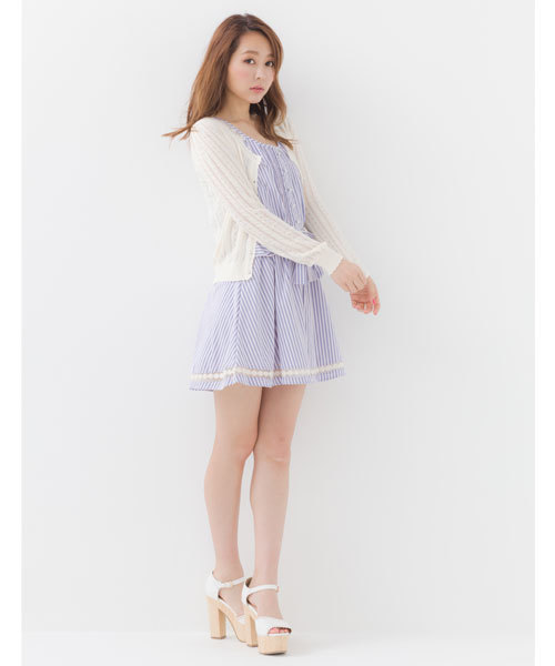 INGNI(イング)の「パターンメッシュカーディガン-2014SS-(カーディガン/ボレロ・レディース・オフホワイト/サックスブルー/ネイビー/イエロー/ピンク/ラベンダー/レッド・MEDIUM)」の18枚目の写真