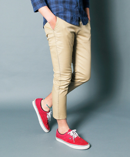 Magine(マージン)の「【Magine】CTN STRETCH SERGE CROPPED TAPERED PANTS : コットンストレッチ サージ クロップドパンツ(その他パンツ・メンズ・ブラック/ベージュ/ネイビー/オリーブ・44/46/48)」の3枚目の写真