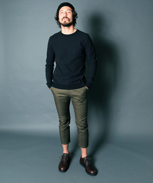 Magine(マージン)の「【Magine】CTN STRETCH SERGE CROPPED TAPERED PANTS : コットンストレッチ サージ クロップドパンツ(その他パンツ・メンズ・ブラック/ベージュ/ネイビー/オリーブ・44/46/48)」の19枚目の写真