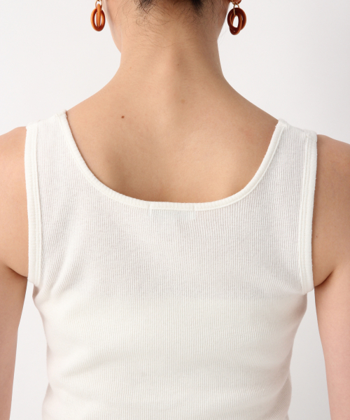 GLOBAL WORK（グローバルワーク）の「スナップボタンタンク/839930（タンクトップ・レディース・ホワイト/ブラック/ブラウン/オフホワイト・MEDIUM/LARGE）」の8枚目の写真