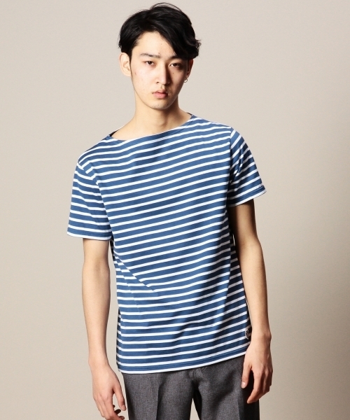BEAUTY&YOUTH UNITED ARROWS（ビューティーアンドユースユナイテッドアローズ）の「＜ORCIVAL＞ BORDER SHORT/SLEEVE/カットソー §◆（Tシャツ/カットソー・メンズ・グレー/レッド/ケリー/ライトブルー/ロイヤルブルー/その他1・4/5/3）」の6枚目の写真