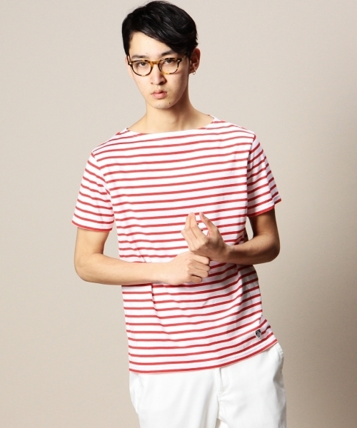 BEAUTY&YOUTH UNITED ARROWS（ビューティーアンドユースユナイテッドアローズ）の「＜ORCIVAL＞ BORDER SHORT/SLEEVE/カットソー §◆（Tシャツ/カットソー・メンズ・グレー/レッド/ケリー/ライトブルー/ロイヤルブルー/その他1・4/5/3）」の5枚目の写真