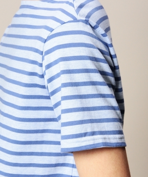 BEAUTY&YOUTH UNITED ARROWS（ビューティーアンドユースユナイテッドアローズ）の「＜ORCIVAL＞ BORDER SHORT/SLEEVE/カットソー §◆（Tシャツ/カットソー・メンズ・グレー/レッド/ケリー/ライトブルー/ロイヤルブルー/その他1・4/5/3）」の10枚目の写真