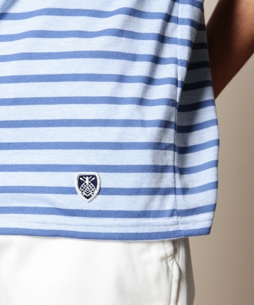 BEAUTY&YOUTH UNITED ARROWS（ビューティーアンドユースユナイテッドアローズ）の「＜ORCIVAL＞ BORDER SHORT/SLEEVE/カットソー §◆（Tシャツ/カットソー・メンズ・グレー/レッド/ケリー/ライトブルー/ロイヤルブルー/その他1・4/5/3）」の9枚目の写真