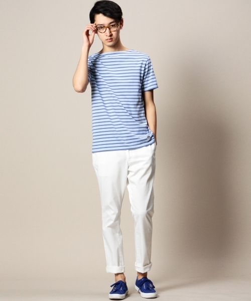 BEAUTY&YOUTH UNITED ARROWS（ビューティーアンドユースユナイテッドアローズ）の「＜ORCIVAL＞ BORDER SHORT/SLEEVE/カットソー §◆（Tシャツ/カットソー・メンズ・グレー/レッド/ケリー/ライトブルー/ロイヤルブルー/その他1・4/5/3）」の7枚目の写真