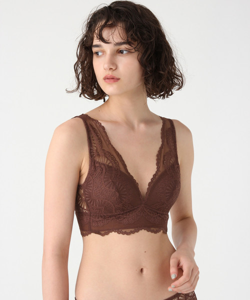 bijorie（ビジュリィ）の「【新色入荷！】バタフライレース／Vバックブラレット（ブラジャー・レディース・ホワイト/ブラック/ブラウン/オリーブ/ブルー・M/L）」の11枚目の写真