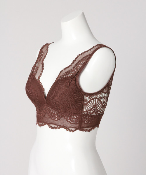 bijorie（ビジュリィ）の「【新色入荷！】バタフライレース／Vバックブラレット（ブラジャー・レディース・ホワイト/ブラック/ブラウン/オリーブ/ブルー・M/L）」の22枚目の写真