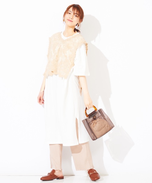 WEGO（ウィゴー）の「WEGO/リボンレースベスト（ベスト・レディース・ブラック/ベージュ・FREE）」の3枚目の写真