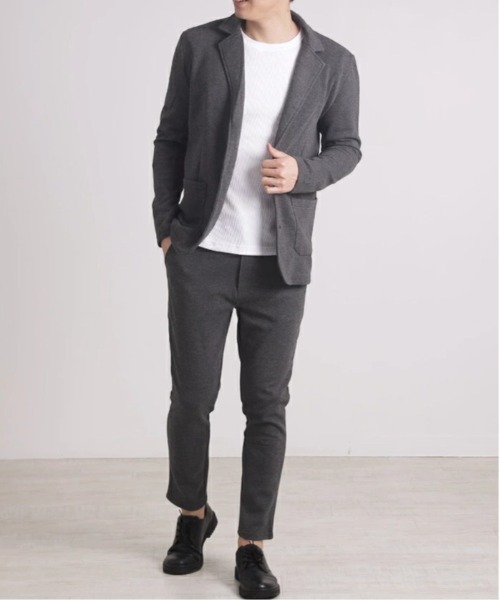 Bling Leads（ブリングリーズ）の「【Bl】カルゼダンボールジャケット（テーラードジャケット・メンズ・ブラック/ネイビー/杢グレー/チャコールグレー・MEDIUM/LARGE/X-LARGE）」の15枚目の写真