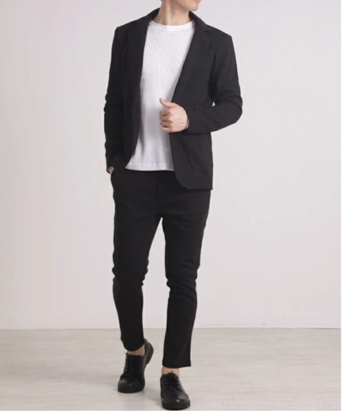 Bling Leads（ブリングリーズ）の「【Bl】カルゼダンボールジャケット（テーラードジャケット・メンズ・ブラック/ネイビー/杢グレー/チャコールグレー・MEDIUM/LARGE/X-LARGE）」の17枚目の写真