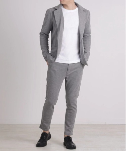 Bling Leads（ブリングリーズ）の「【Bl】カルゼダンボールジャケット（テーラードジャケット・メンズ・ブラック/ネイビー/杢グレー/チャコールグレー・MEDIUM/LARGE/X-LARGE）」の18枚目の写真