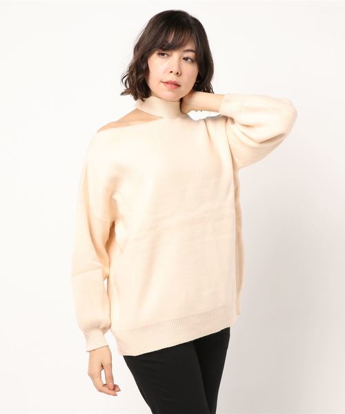 SpRay（スプレイ）の「肩あきニット（ニット/セーター・レディース・ブラック/ベージュ/ブラウン/グレー・FREE）」の20枚目の写真