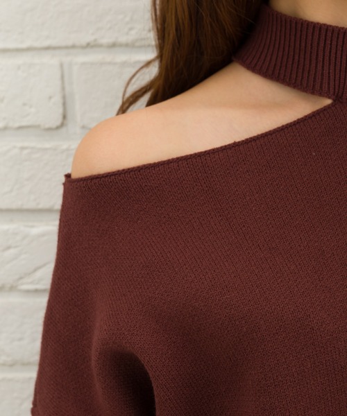 SpRay（スプレイ）の「肩あきニット（ニット/セーター・レディース・ブラック/ベージュ/ブラウン/グレー・FREE）」の16枚目の写真