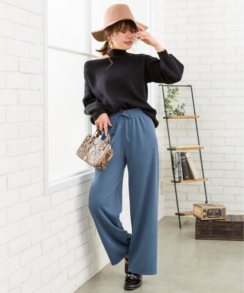 SpRay（スプレイ）の「肩あきニット（ニット/セーター・レディース・ブラック/ベージュ/ブラウン/グレー・FREE）」の6枚目の写真