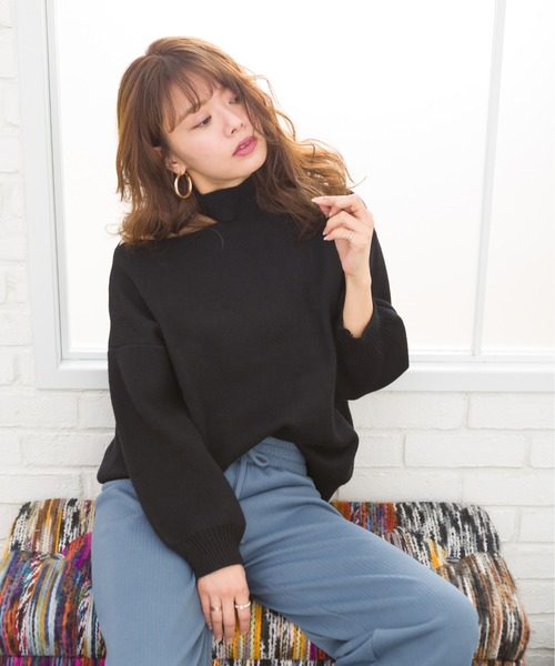 SpRay（スプレイ）の「肩あきニット（ニット/セーター・レディース・ブラック/ベージュ/ブラウン/グレー・FREE）」の9枚目の写真