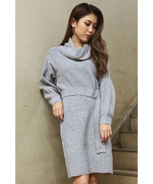 ベルト付ルーズニットワンピース ワンピース Egoist エゴイスト のファッション ワンピース ワンピース セール