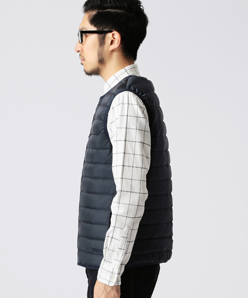 BEAMS（ビームス）の「Marmot×BEAMS / 別注 ダウンベスト（ダウンベスト・メンズ・ブラック/ネイビー・MEDIUM/LARGE/SMALL）」の11枚目の写真