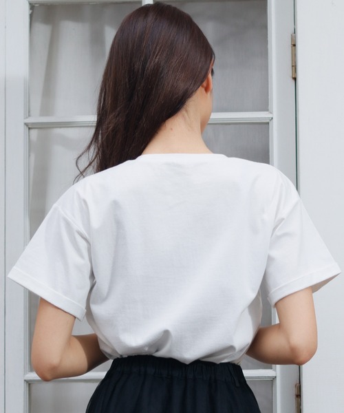 LIPSERVICE（リップサービス）の「グラフィカルLADY Tシャツ（Tシャツ/カットソー・レディース・ホワイト/ブラック/ベージュ・FREE）」の7枚目の写真