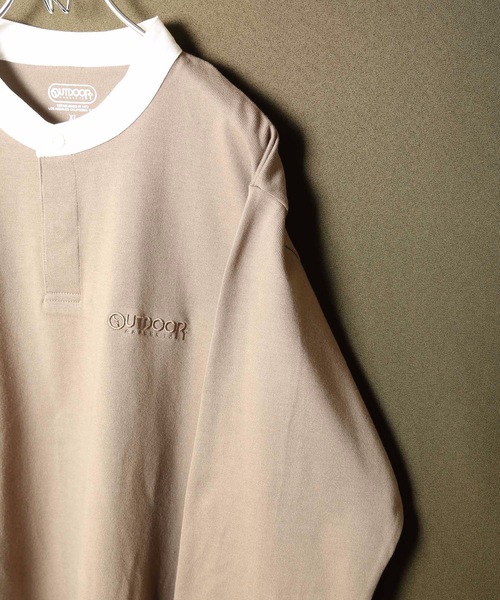 OUTDOOR PRODUCTS(アウトドアプロダクツ)の「【OUTDOOR PRODUCTS】ヘビーウェイト ワンポイントブランドロゴ スタンドカラーロングTシャツカットソー(Tシャツ/カットソー・メンズ・杢グレー/ブラック/ダークベージュ・SMALL/MEDIUM/LARGE/X-LARGE)」の8枚目の写真