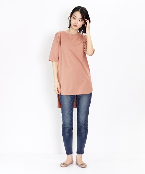 ALLUMER(アリュメール)の「∴【Allumer/アリュメール】クルーネック チュニック Compact Yarn Crewneck Tunic 8241221(チュニック・レディース・ブラック/ピンク/グリーン・FREE)」の6枚目の写真
