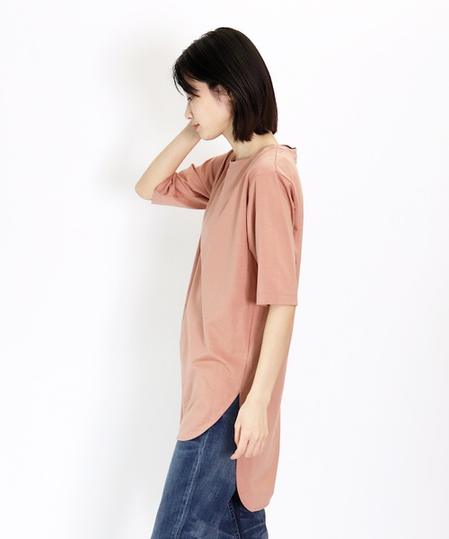ALLUMER(アリュメール)の「∴【Allumer/アリュメール】クルーネック チュニック Compact Yarn Crewneck Tunic 8241221(チュニック・レディース・ブラック/ピンク/グリーン・FREE)」の4枚目の写真