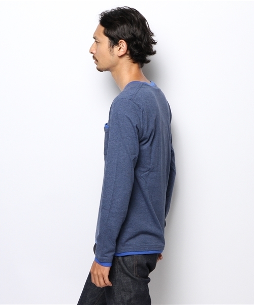 NANO universe（ナノユニバース）の「：ﾒﾗﾝｼﾞｶｯﾄ（Tシャツ/カットソー・メンズ・レッド/マスタード/グリーン/チャコール/ネイビー/グレー・40/46/42/44）」の8枚目の写真