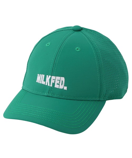 MILKFED.(ミルクフェド)の「SLANTED LOGO CAP(キャップ)」|グリーン