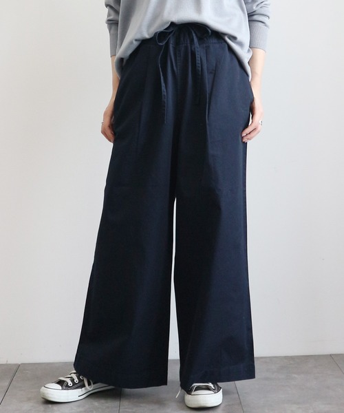 AMERICAN HOLIC（アメリカンホリック）の「綿ツイルドロストイージーパンツ＊（その他パンツ・レディース・アイボリー/カーキ/ネイビー・M/L）」の3枚目の写真