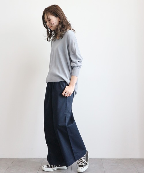 AMERICAN HOLIC（アメリカンホリック）の「綿ツイルドロストイージーパンツ＊（その他パンツ・レディース・アイボリー/カーキ/ネイビー・M/L）」の21枚目の写真