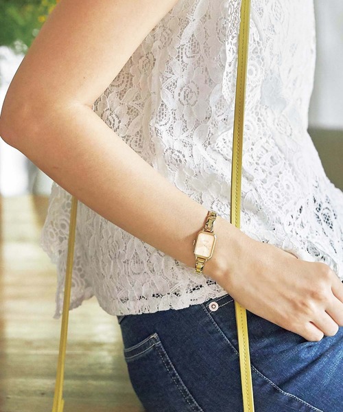 GeeRA(ジーラ)の「スクエアウォッチ(アナログ腕時計・レディース・シルバー/ゴールド・FREE)」の4枚目の写真