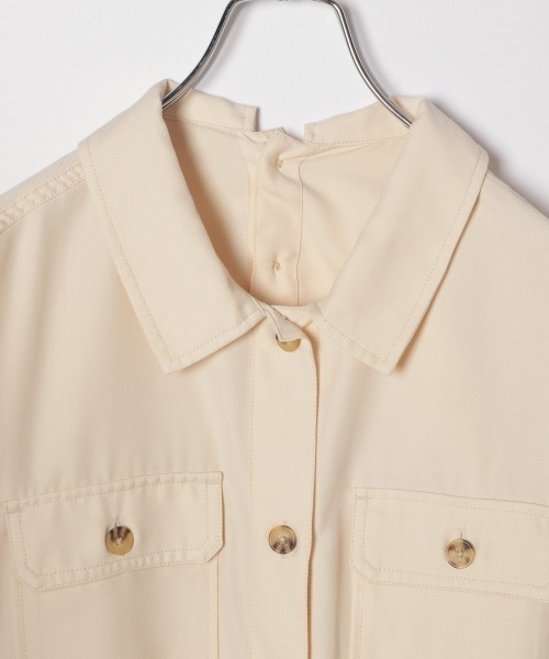 GLOBAL WORK（グローバルワーク）の「【ジュニア】ベルトツキＣＰＯシャツ/863539（シャツ/ブラウス・キッズ・オフホワイト/カーキ・150cm/160cm）」の4枚目の写真