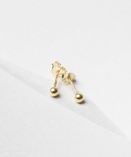 B.I.D.(ビーアイディー)の「《SILVER925》3.0mmボールピアス(ピアス(両耳用)・レディース・シルバー/ブラック/ゴールド・FREE)」の3枚目の写真