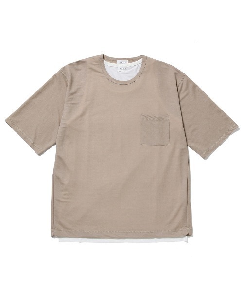 JUNRED（ジュンレッド）の「【タンクトップセットTシャツ】ライトマイクロカノコアンサンブルTシャツ（Tシャツ/カットソー・メンズ・ブラック/ベージュ/グリーン/ブルー・L/M/S）」の2枚目の写真