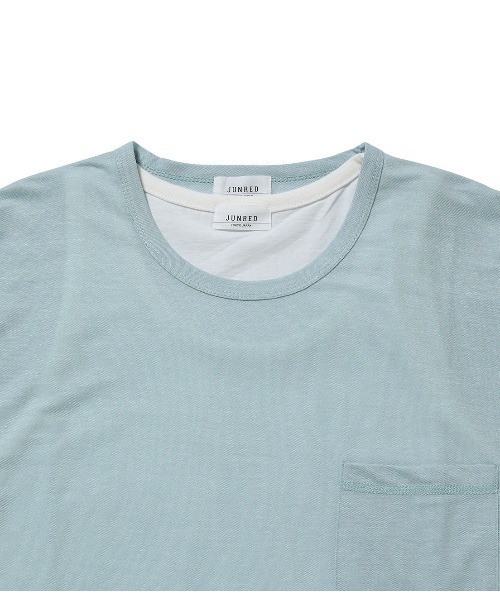 JUNRED（ジュンレッド）の「【タンクトップセットTシャツ】ライトマイクロカノコアンサンブルTシャツ（Tシャツ/カットソー・メンズ・ブラック/ベージュ/グリーン/ブルー・L/M/S）」の8枚目の写真