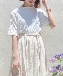 Heather | クリンクルリブカットプルオーバーショートスリーブ　887695(Tシャツ/カットソー)