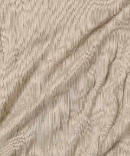 Heather（ヘザー）の「クリンクルリブカットプルオーバーショートスリーブ　887695（Tシャツ/カットソー・レディース・ライトベージュ/アイボリー/ブラック・FREE）」の7枚目の写真