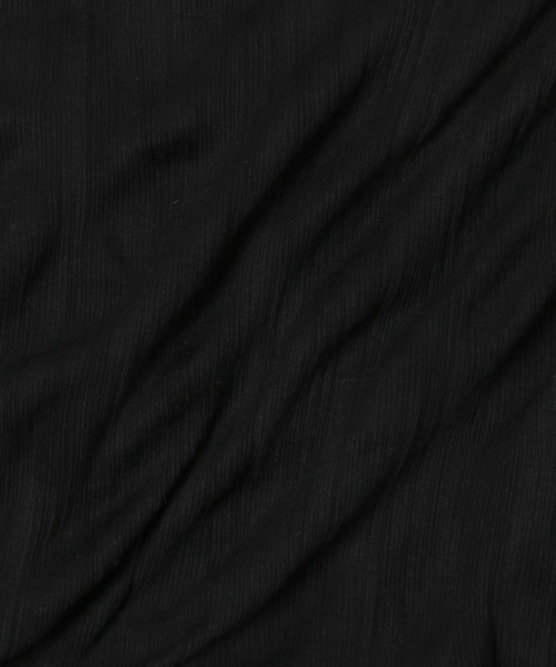 Heather（ヘザー）の「クリンクルリブカットプルオーバーショートスリーブ　887695（Tシャツ/カットソー・レディース・ライトベージュ/アイボリー/ブラック・FREE）」の5枚目の写真