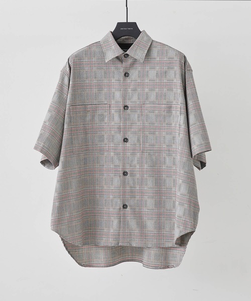 UNITED TOKYO（ユナイテッドトウキョウ）の「クラシックチェックSH/オーバーサイズ/CPOシャツ（シャツ/ブラウス・メンズ・アイボリー/グレー・1/2/3）」の2枚目の写真