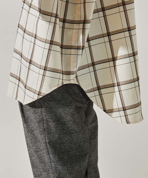 UNITED TOKYO（ユナイテッドトウキョウ）の「クラシックチェックSH/オーバーサイズ/CPOシャツ（シャツ/ブラウス・メンズ・アイボリー/グレー・1/2/3）」の10枚目の写真