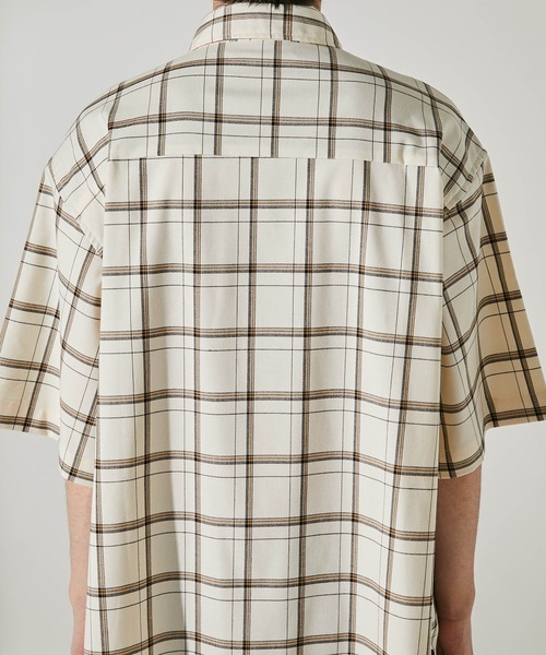 UNITED TOKYO（ユナイテッドトウキョウ）の「クラシックチェックSH/オーバーサイズ/CPOシャツ（シャツ/ブラウス・メンズ・アイボリー/グレー・1/2/3）」の19枚目の写真