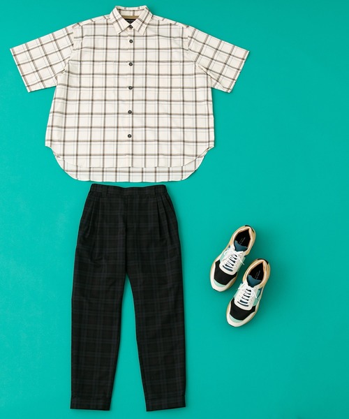 UNITED TOKYO（ユナイテッドトウキョウ）の「クラシックチェックSH/オーバーサイズ/CPOシャツ（シャツ/ブラウス・メンズ・アイボリー/グレー・1/2/3）」の15枚目の写真